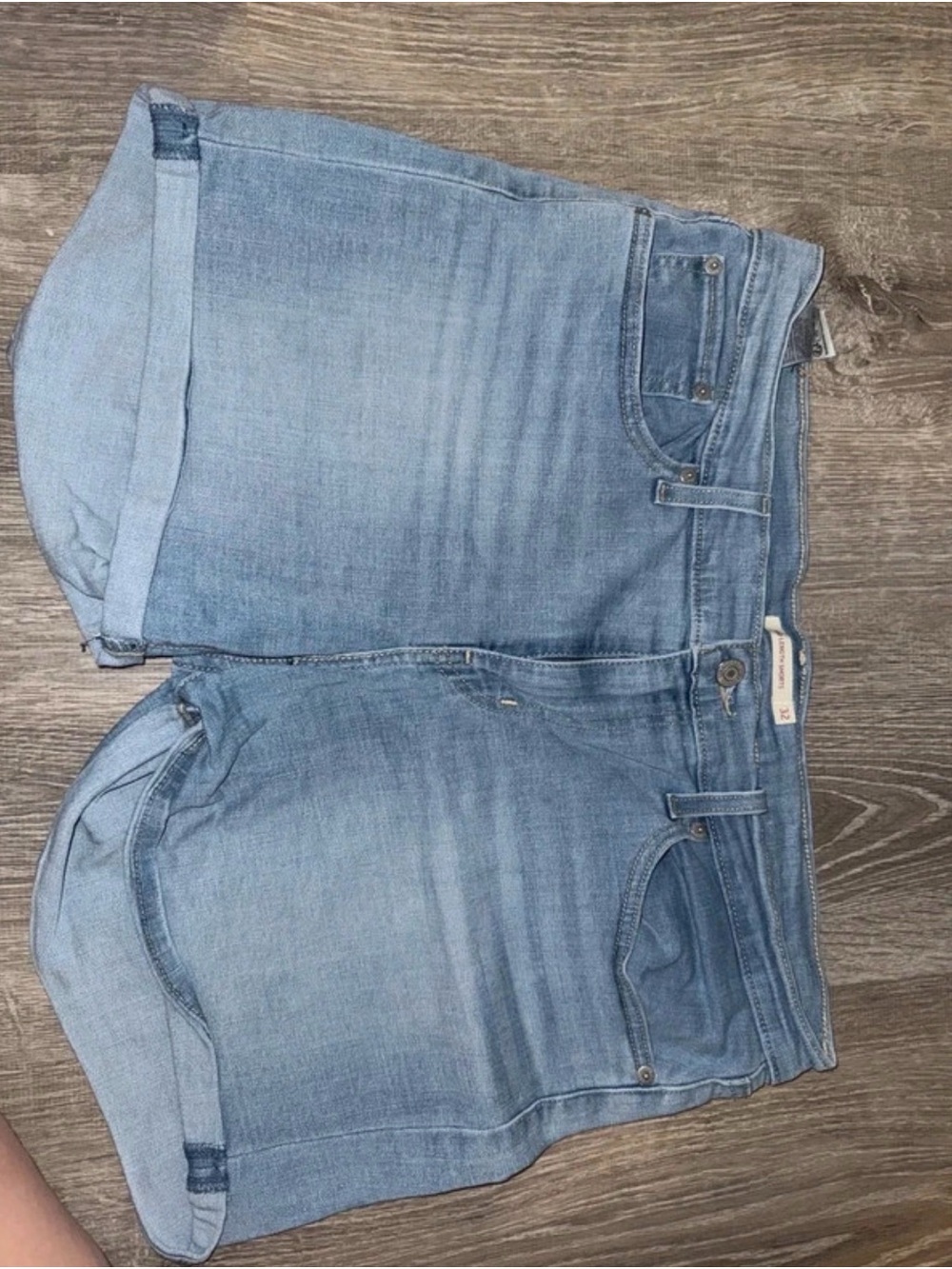 Levi's Light Blue Denim Cuffed Women's Shorts